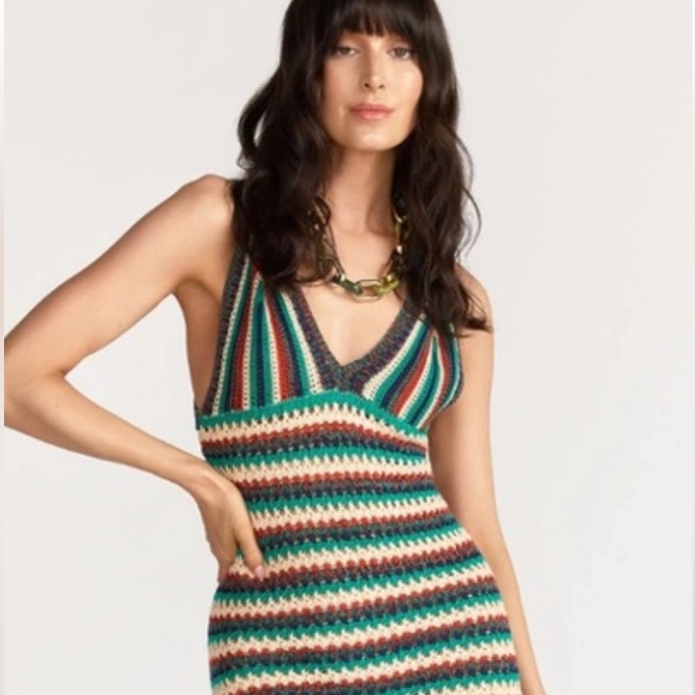 ZARA Multicolor Stripe Knit Maxi Dress